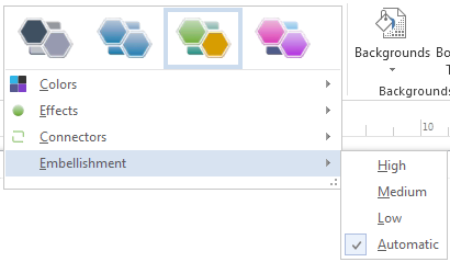 UI to change embellishment level UI to change embellishment level